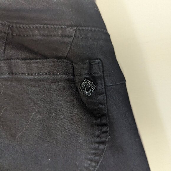 Democracy "Ab"solution® Skinny Leg Mid Rise Denim Ankle Jeggings Sz 2 Black - Picture 4 of 13